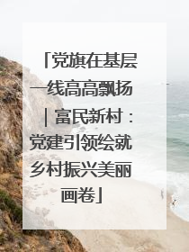 党旗在基层一线高高飘扬｜富民新村：党建引领绘就乡村振兴美丽画卷