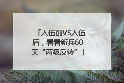 入伍前VS入伍后，看看新兵60天“两级反转”
