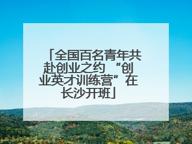 全国百名青年共赴创业之约 “创业英才训练营”在长沙开班