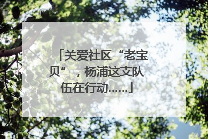 关爱社区“老宝贝”，杨浦这支队伍在行动……