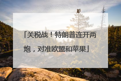 关税战！特朗普连开两炮，对准欧盟和苹果