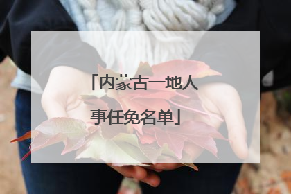 内蒙古一地人事任免名单