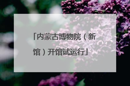 内蒙古博物院（新馆）开馆试运行