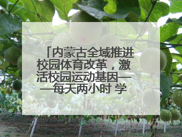 内蒙古全域推进校园体育改革,激活校园运动基因——每天两小时 学生壮筋骨