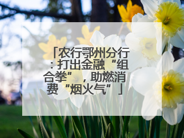 农行鄂州分行：打出金融“组合拳”，助燃消费“烟火气”