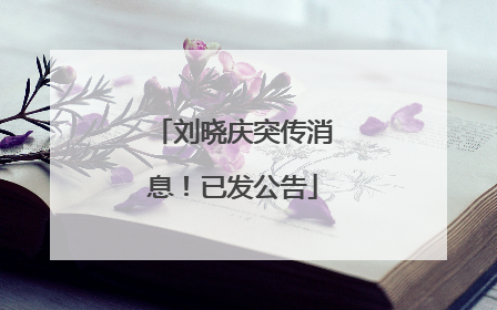 刘晓庆突传消息！已发公告
