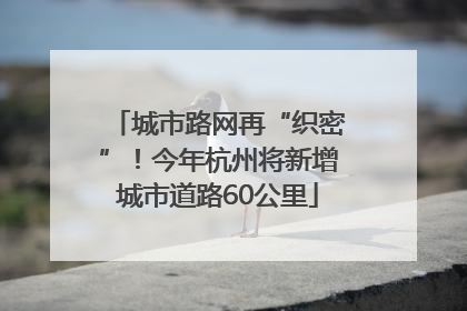 城市路网再“织密”！今年杭州将新增城市道路60公里