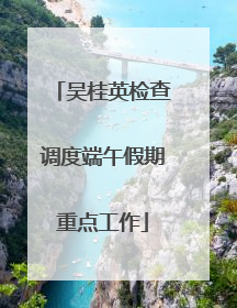 吴桂英检查调度端午假期重点工作