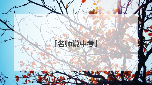 名师说中考