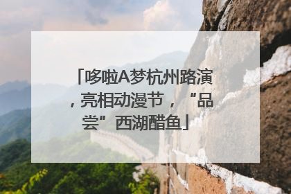 哆啦A梦杭州路演，亮相动漫节，“品尝”西湖醋鱼