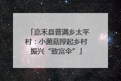 嘉禾县普满乡太平村：小菌菇撑起乡村振兴“致富伞”