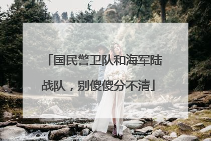 国民警卫队和海军陆战队，别傻傻分不清