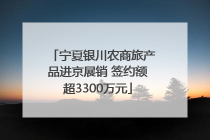 宁夏银川农商旅产品进京展销 签约额超3300万元