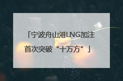 宁波舟山港LNG加注首次突破“十万方”