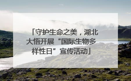 守护生命之美，湖北大悟开展“国际生物多样性日”宣传活动