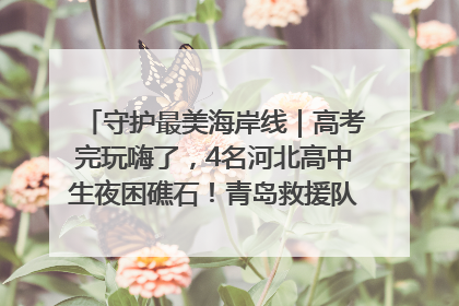 守护最美海岸线｜高考完玩嗨了，4名河北高中生夜困礁石！青岛救援队火速出动救上岸