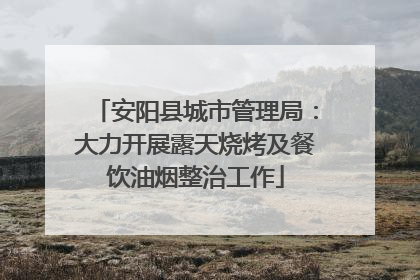 安阳县城市管理局：大力开展露天烧烤及餐饮油烟整治工作