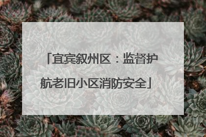 宜宾叙州区：监督护航老旧小区消防安全