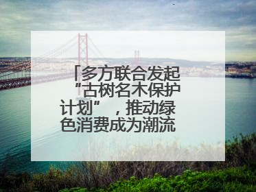 多方联合发起“古树名木保护计划”，推动绿色消费成为潮流丨新经济观察