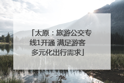 太原：旅游公交专线1开通 满足游客多元化出行需求