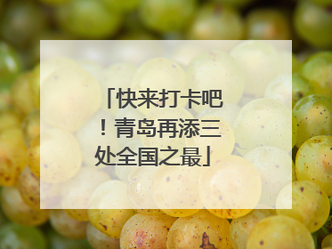 快来打卡吧！青岛再添三处全国之最