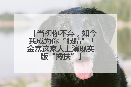 当初你不弃，如今我成为你“眼睛”！金寨这家人上演现实版“搀扶”