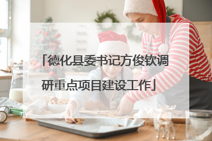 德化县委书记方俊钦调研重点项目建设工作