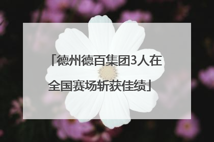 德州德百集团3人在全国赛场斩获佳绩