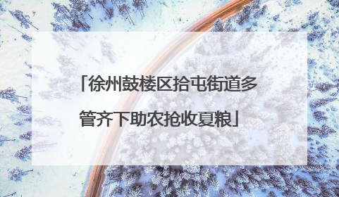 徐州鼓楼区拾屯街道多管齐下助农抢收夏粮