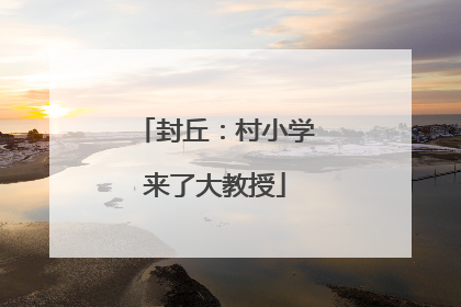 封丘：村小学来了大教授