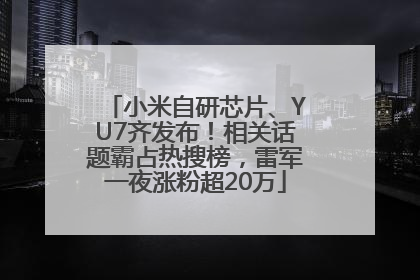 小米自研芯片、YU7齐发布！相关话题霸占热搜榜，雷军一夜涨粉超20万