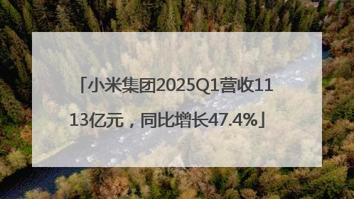 小米集团2025Q1营收1113亿元，同比增长47.4%