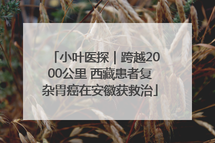 小叶医探｜跨越2000公里 西藏患者复杂胃癌在安徽获救治