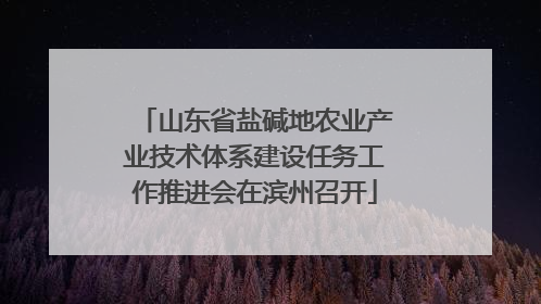 山东省盐碱地农业产业技术体系建设任务工作推进会在滨州召开