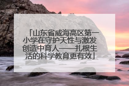 山东省威海高区第一小学在守护天性与激发创造中育人——扎根生活的科学教育更有效