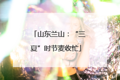 山东兰山：“三夏”时节麦收忙