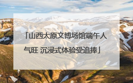 山西太原文博场馆端午人气旺 沉浸式体验受追捧