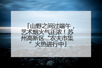 山野之间过端午，艺术烟火气正浓！苏州高新区“农夫市集”火热进行中