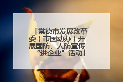 常德市发展改革委（市国动办）开展国防、人防宣传“进企业”活动