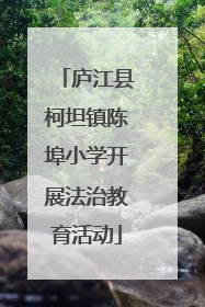 庐江县柯坦镇陈埠小学开展法治教育活动