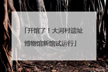 开馆了！大河村遗址博物馆新馆试运行