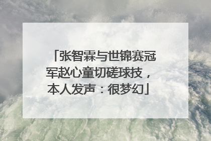 张智霖与世锦赛冠军赵心童切磋球技，本人发声：很梦幻