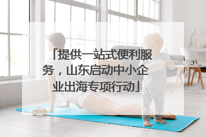 提供一站式便利服务，山东启动中小企业出海专项行动