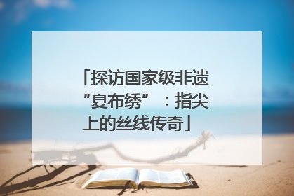 探访国家级非遗“夏布绣”：指尖上的丝线传奇