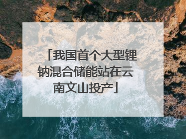 我国首个大型锂钠混合储能站在云南文山投产