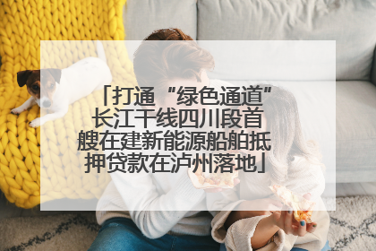 打通“绿色通道” 长江干线四川段首艘在建新能源船舶抵押贷款在泸州落地
