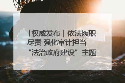 权威发布｜依法履职尽责 强化审计担当 “法治政府建设”主题系列新闻发布会市审计局专场召开