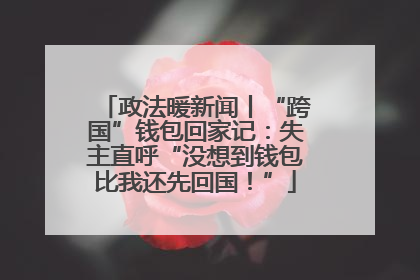 政法暖新闻丨“跨国”钱包回家记：失主直呼“没想到钱包比我还先回国！”