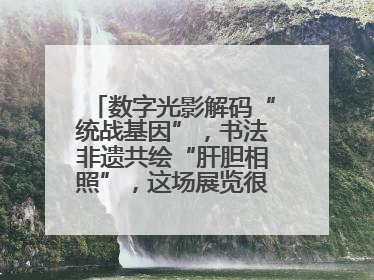 数字光影解码“统战基因”，书法非遗共绘“肝胆相照”，这场展览很有创意！