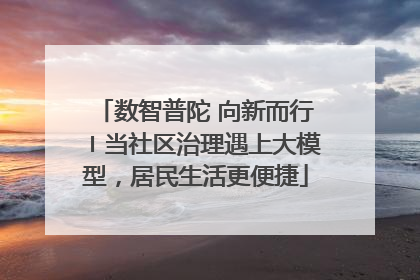 数智普陀 向新而行〡当社区治理遇上大模型，居民生活更便捷